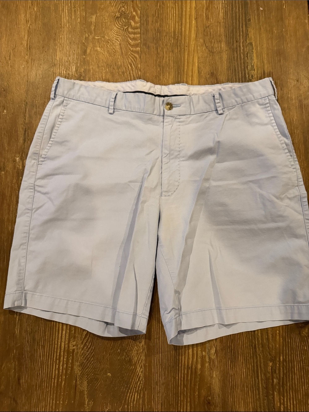 Peter Millar Pale Blue Flat-Front Chino Shorts